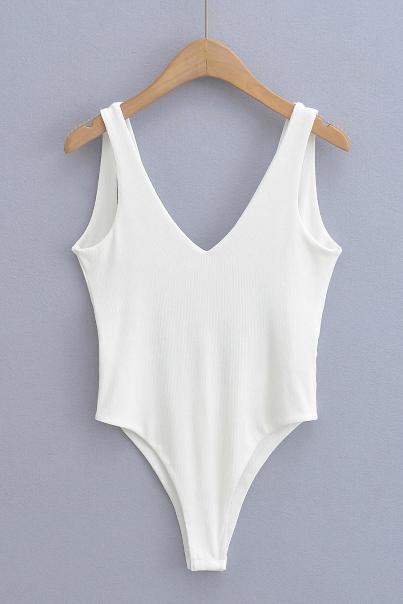 Wholesale Sexy slight stretch 4 colors deep v backless allmatch