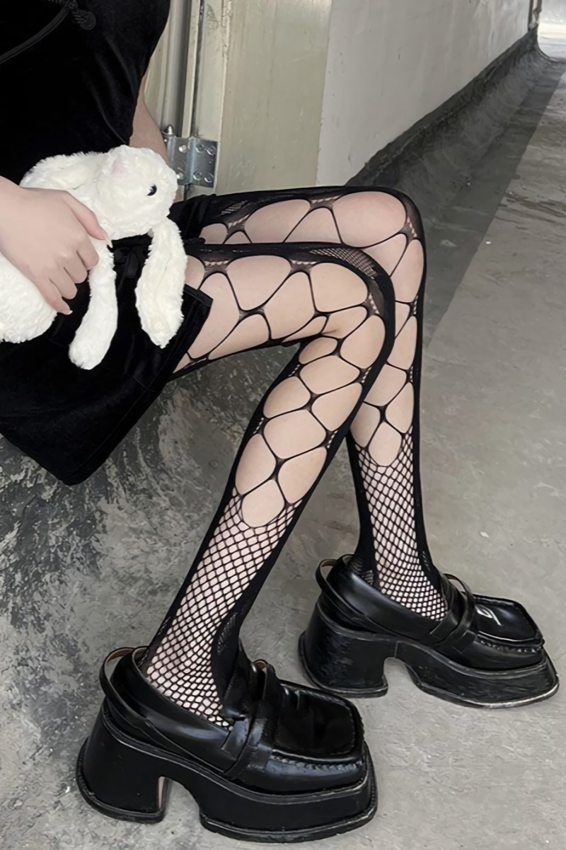 Wholesale Stretch cutout fishnet tights GA005930 - Girlmerry.com