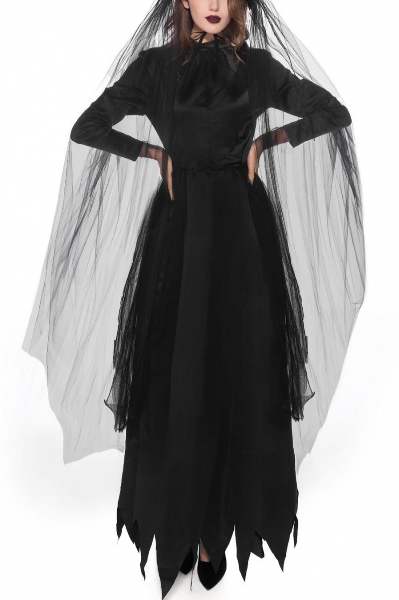 Wholesale Halloween plussize cosplay vampire bride veil costume