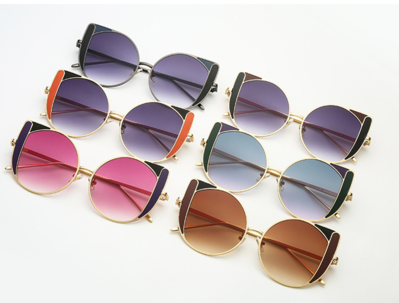 Wholesale 6 Colors frame contrast color fashion sunglasses 095144 ...