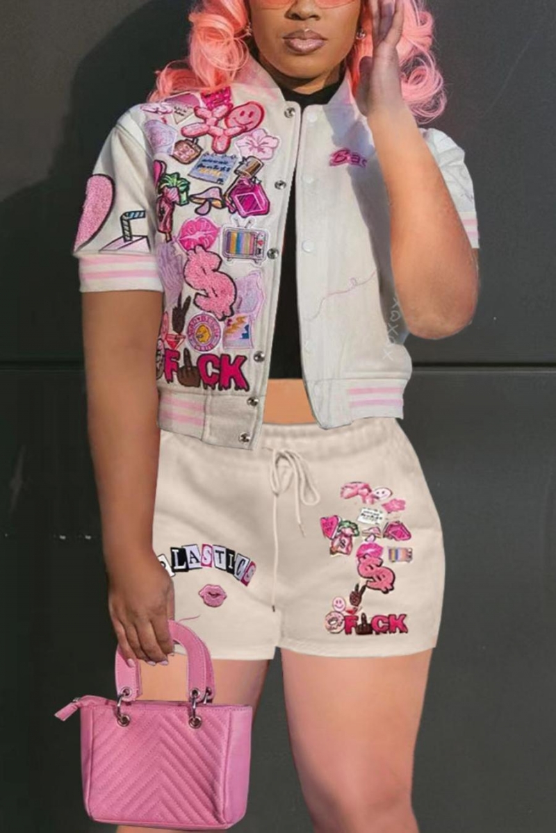 Wholesale Casual plus size slight stretch 4 colors printing baseball