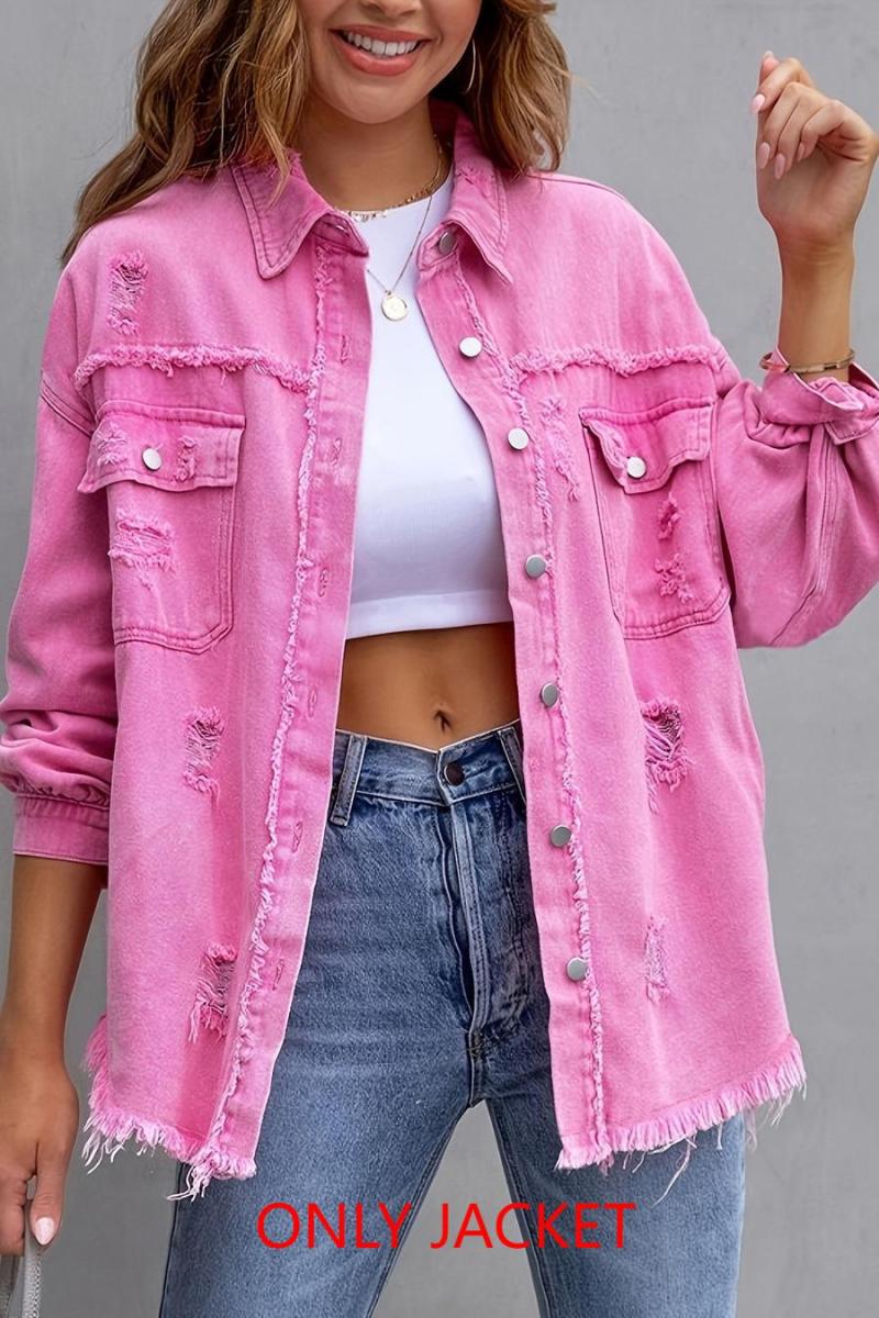 Plus Size Womens Denim Jacket Casual Solid Oversized Jeans With Chain Strap  And Pocket For Autumn Slim Fit Denim Coat Style #230427 From Kong04, $25.57  | DHgate.Com