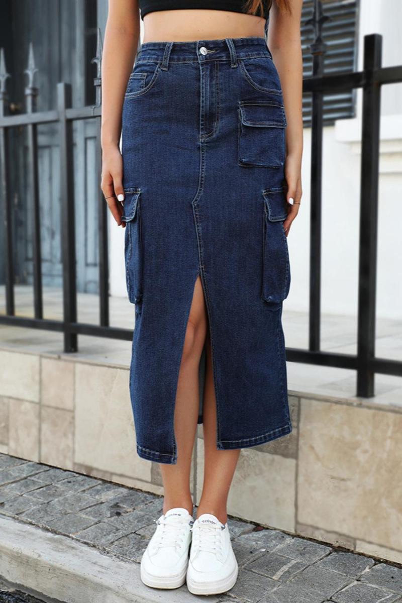 Plus size long outlet denim skirts xs