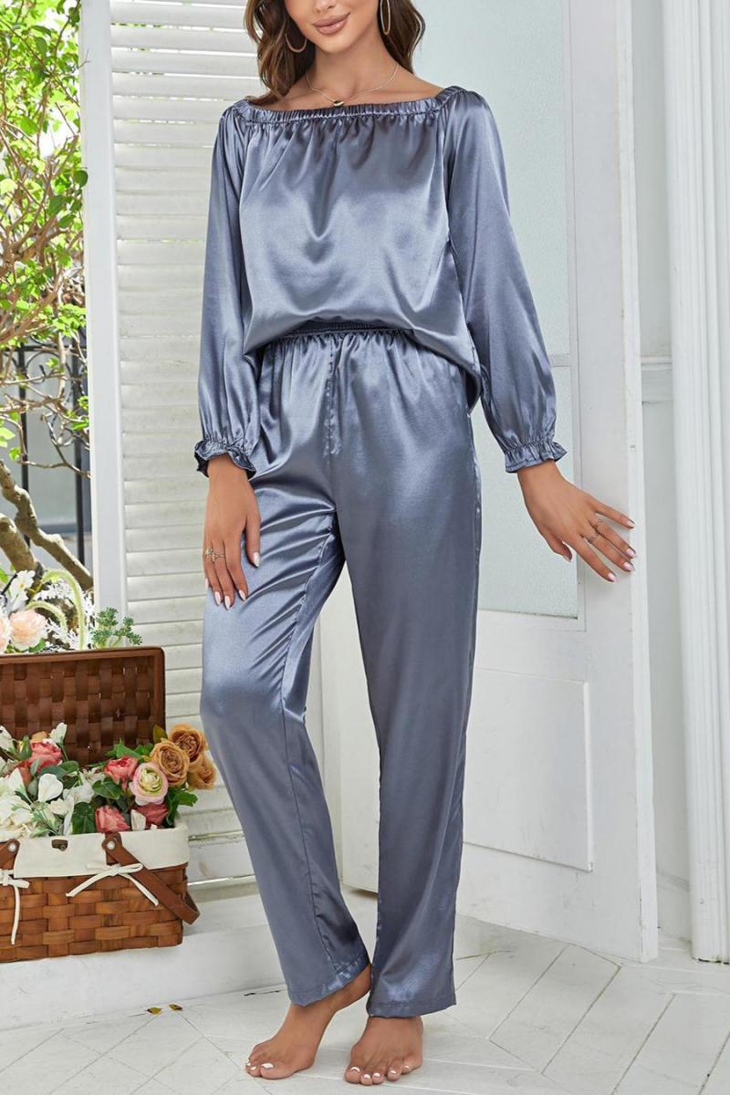 It's Been a Jacquard Day Satin Pajama Pants Set  Satin pajamas, Satin  pajama pants, Satin blouses