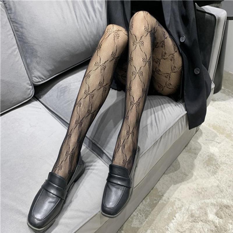 Bow Pattern Tights