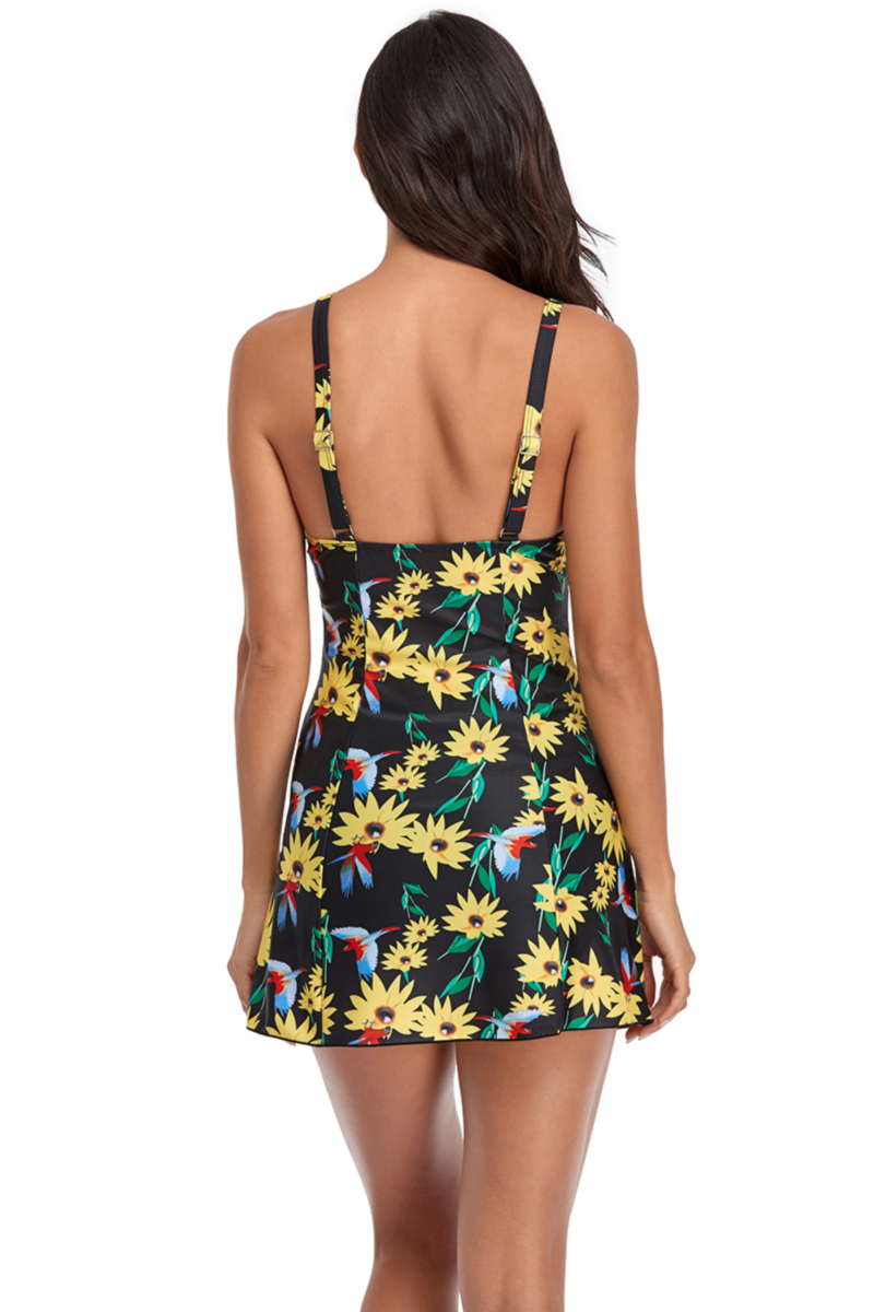 Wholesale Bikini fashion yellow floral print maternity padded swimsuit