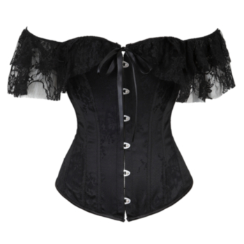 Plus size off-the Shoulder vintage corset top