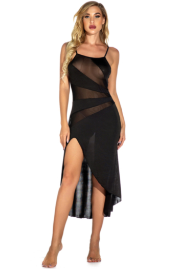 plus size see-through mesh stitching night dress(without g-strings)#2#