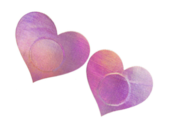 disposable laser heart shape nipple pad(size:7.7*6.7cm) x50 pairs