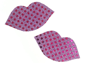 disposable sequin lip shape nipple pad x50 pairs