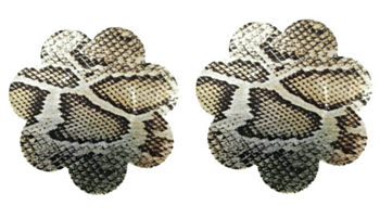 Disposable snake skin flower design nipple pad(Diameter:7.5CM) x50 pairs