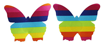 disposable rainbow color butterfly design nipple pad(size:10.0*8.0cm) x50 pairs