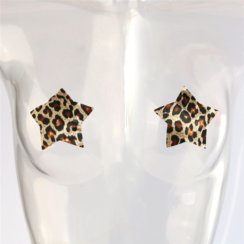 reusable leopard star shape nipple pad x3 pairs