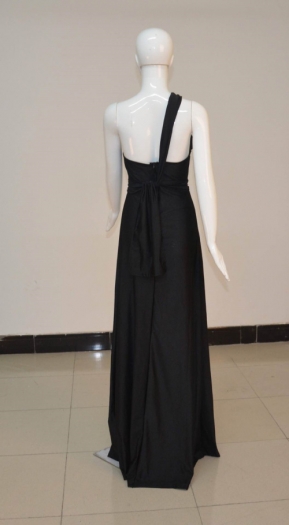  Women's Black Shoulder Maxi Dress