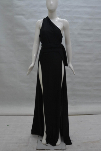  Women's Black Shoulder Maxi Dress