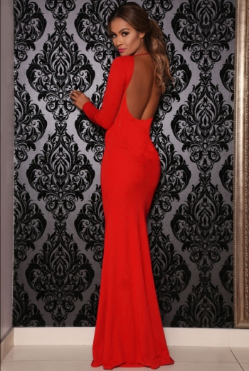 Women's High Quality Backless Gown