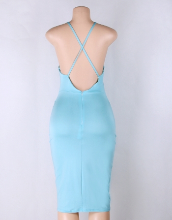  Women's Sexy Backless Midi Dress