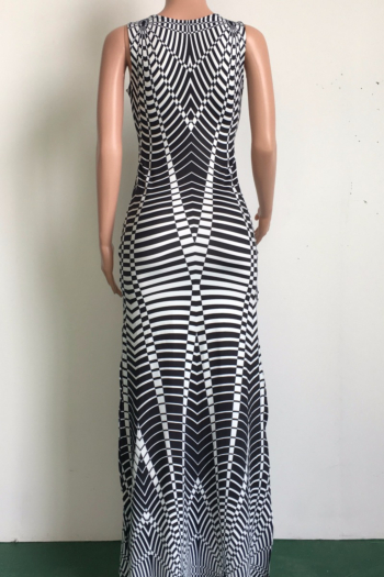 Women's Stripe Print Maxi Dress