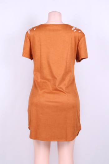 Hollow Cut Out Off-Shoulder Loose Mini Dress