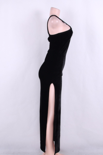 Velvet Sling Maxi Elegant  Dress
