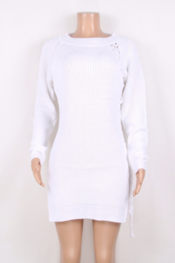 Sweater Bandage Loose Casual Dress