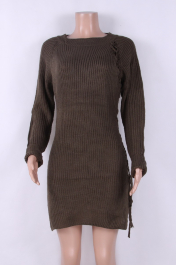 Sweater Bandage Loose Casual Dress