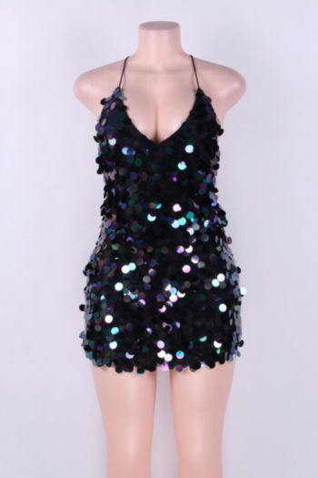 Sequined Sling Sexy Mini Dress