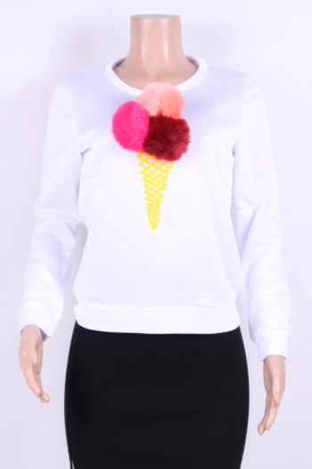 Cute Ice cream Puffer Ball Fashion Sweatshirts 