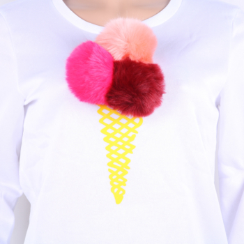 Cute Ice cream Puffer Ball Fashion Sweatshirts 
