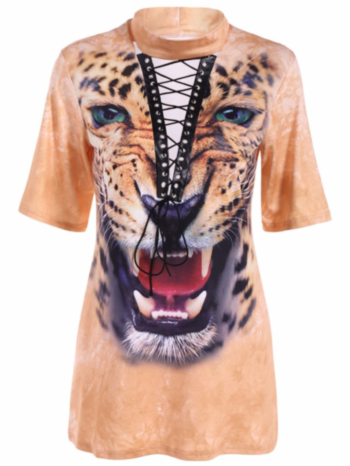 Tiger Print Loose T-Shirt