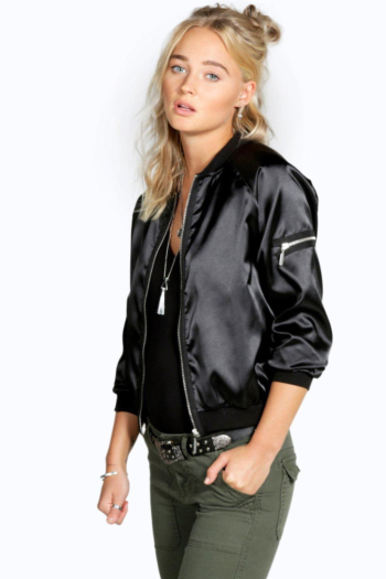 Women's Solid Fashion Zipper Jacket