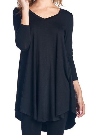 Autumn New Loose Long-Sleeves Solid Shirt