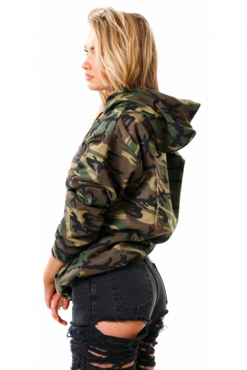 Camouflage Loose Fashion Hooded Sweater