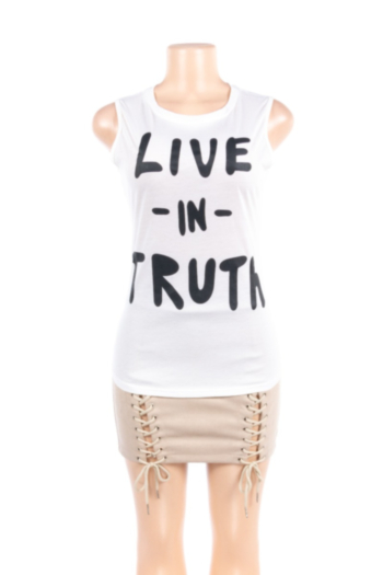 Summer Sexy Letter Printed Sleeveless Casual Tops