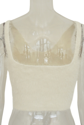 Sling strapless umbilical mohair sweater