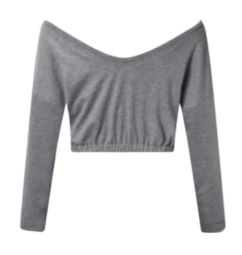 Autumn and winter new fashion long-sleeved elastic solid color short paragraph belly navel V-neck sweater