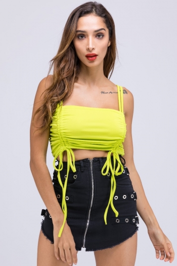 summer fashion trendy sexy smock solid color sling vest
