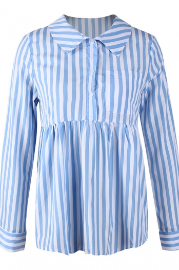 Striped Casual Long-sleeved Shirt Top