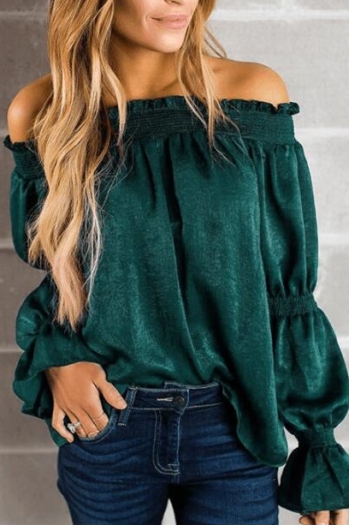 One Shoulder Special Sleeve Backless Sexy Top Long Sleeve