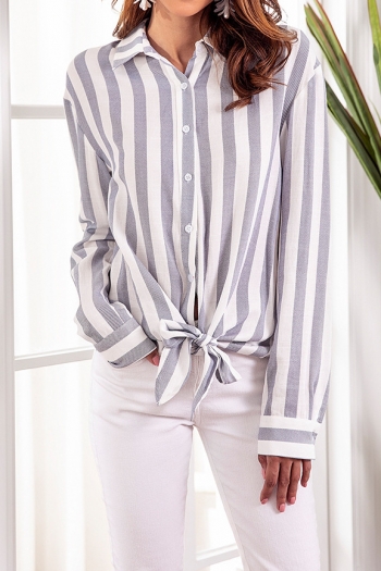 Casual Button Long Sleeve Fashion Bow Top