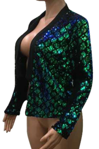 Sexy metal sequined small suit