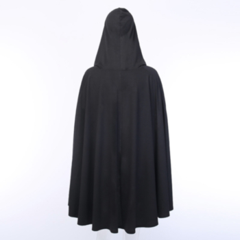 New stylish solid color laced loose hooded simple cloak