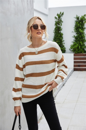 autumn winter new stripes knitted stretch stylish loose sweaters