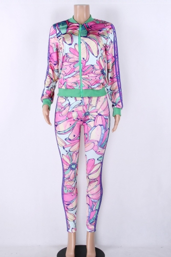 Floral Print Casual Sport Two-Piece Set