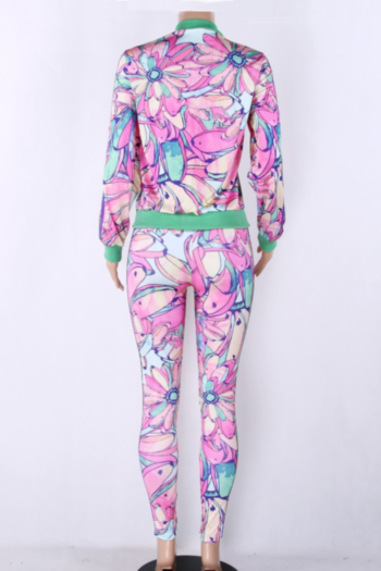 Floral Print Casual Sport Two-Piece Set