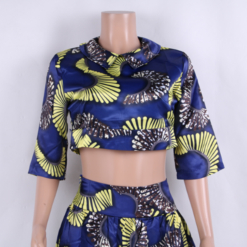 Dark Blue Maxi Skirt Set Plus Africa Dress