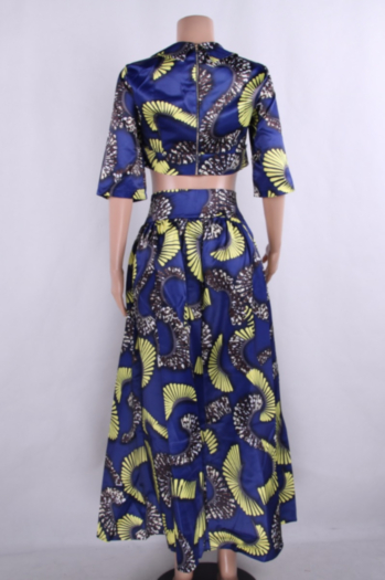 Dark Blue Maxi Skirt Set Plus Africa Dress