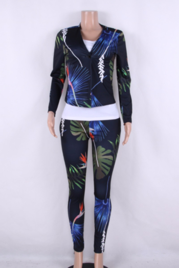 Multi-color Flower Printed Suit
