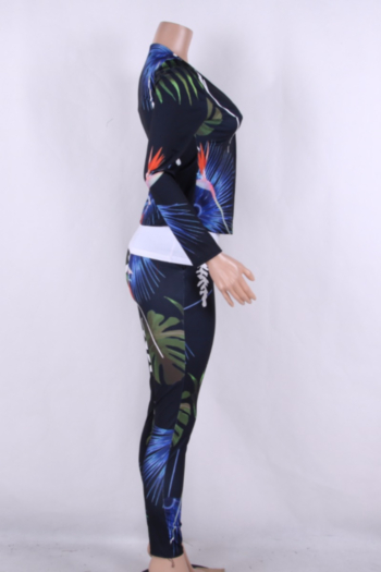 Multi-color Flower Printed Suit