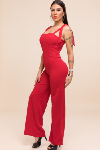 Stylish sexy style four colors sling tube top backless high stretch jumpsuit